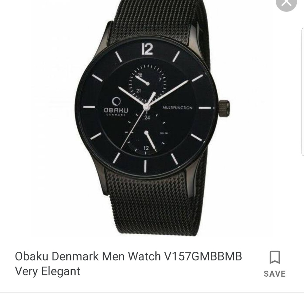 Obaku mesh band watch